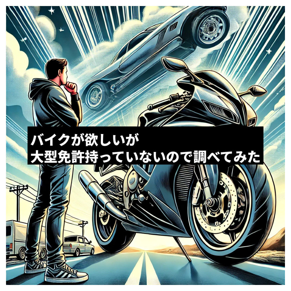 バイクが欲しいが大型免許を持っていないので調べてみた