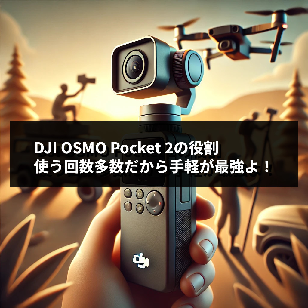 【DJI OSMO Pocket 2の役割】　使う回数多数だから、手軽が最強よ！