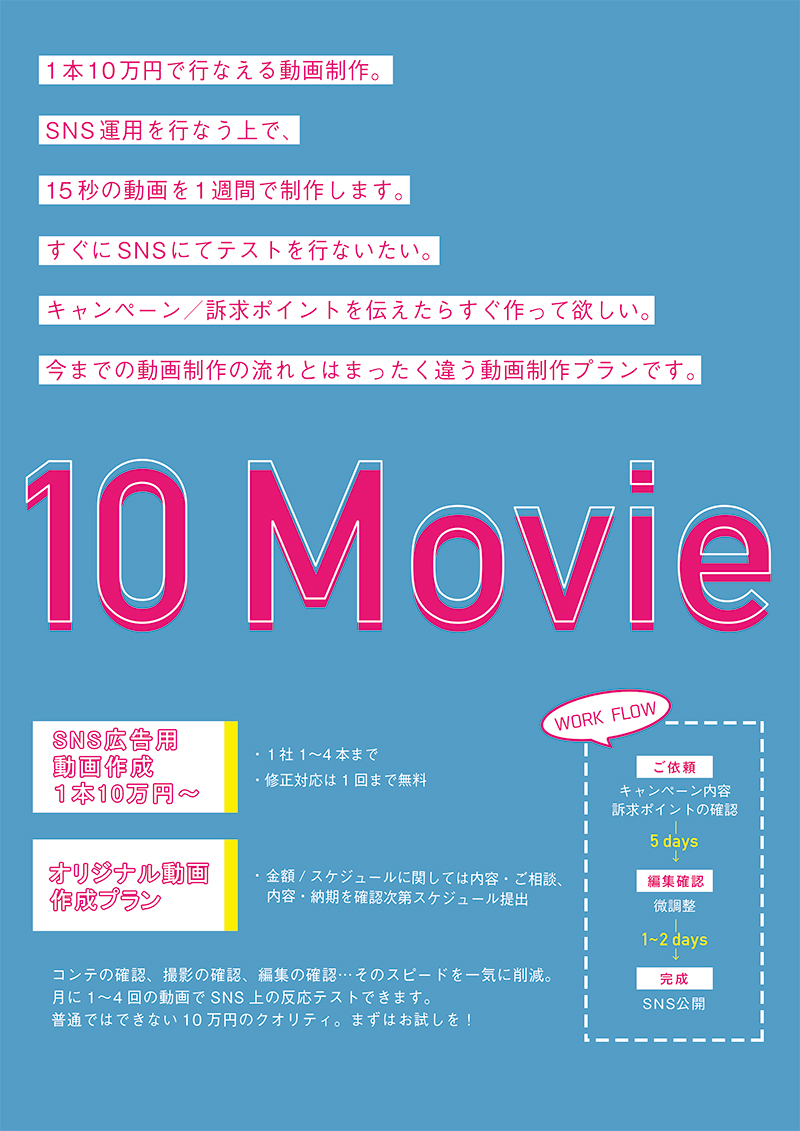 10万円で出来る動画制作